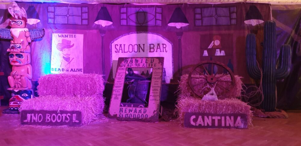 WILD WEST SALOON AREA BACKDROP 20FT WIDE